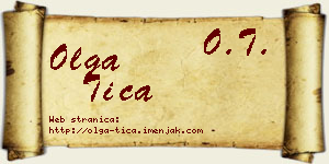 Olga Tica vizit kartica